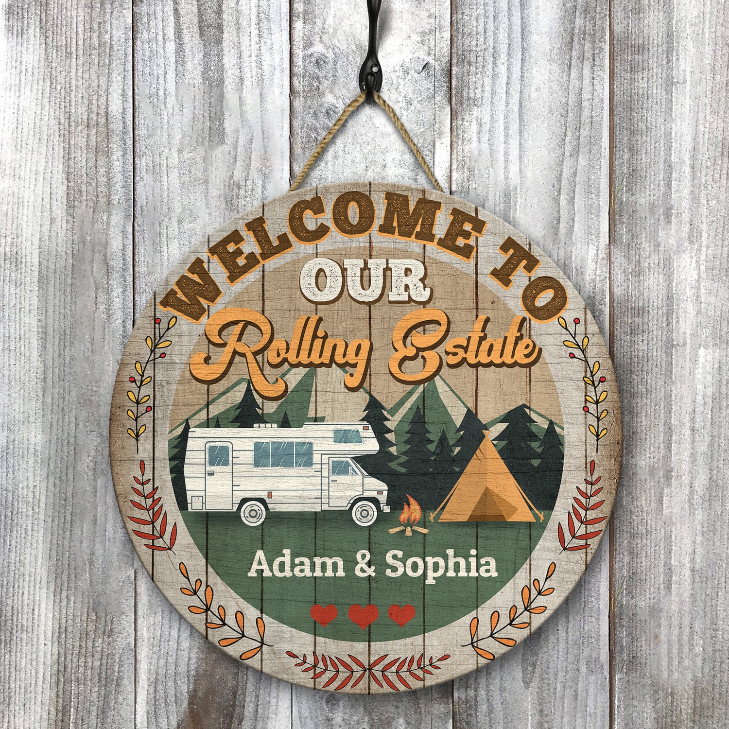 5MH. Rolling Estate Sign sample design Door Sign Mockup 8