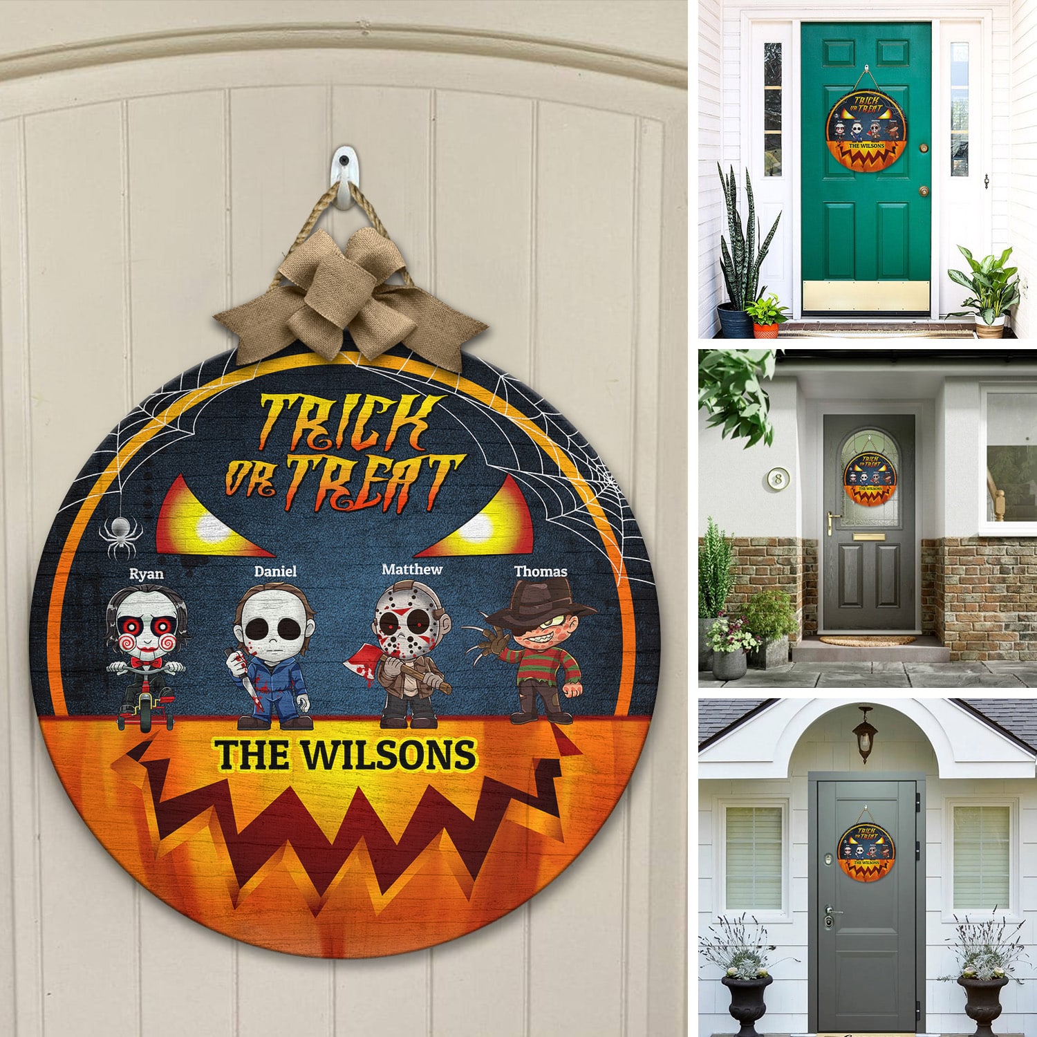 10. Trick or Treat (Sample Design) Door Sign Mockup 12