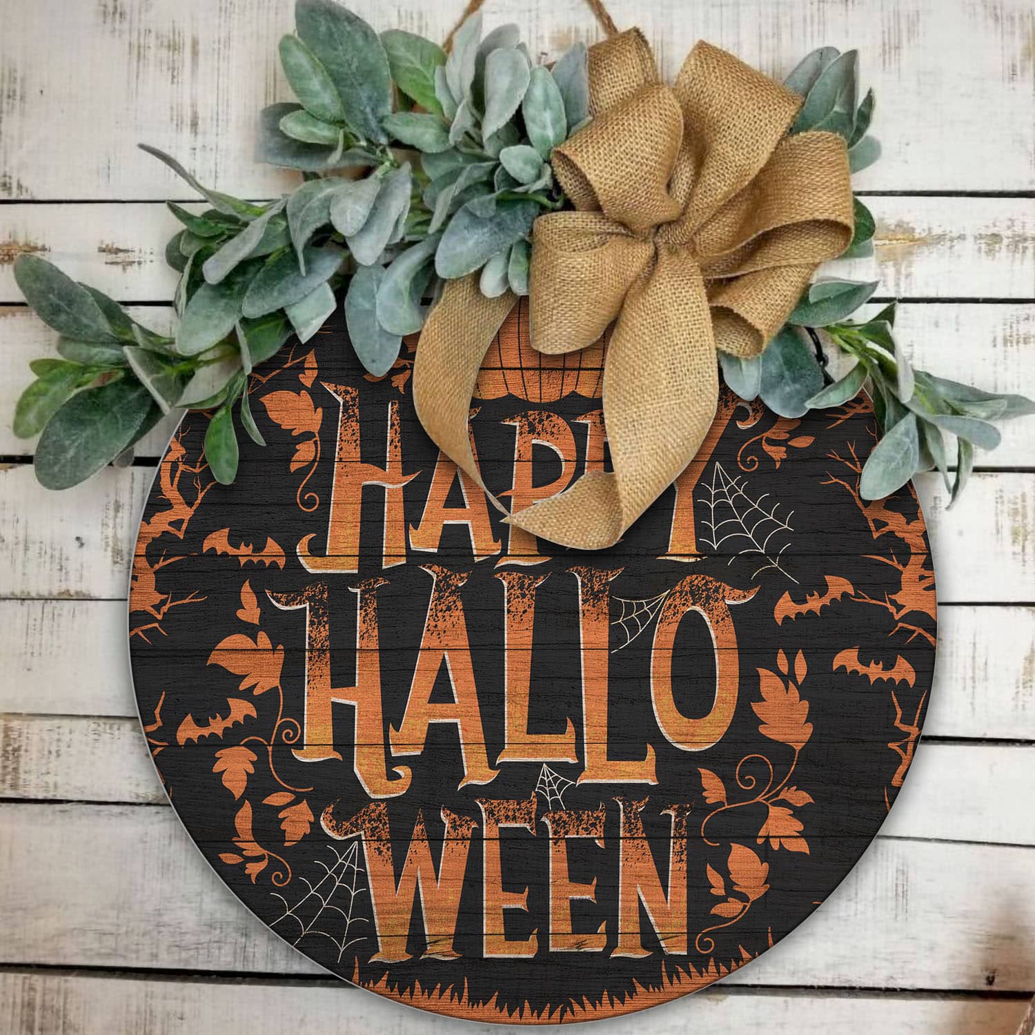 5BN. Happy Halloween Door Sign Door Sign Mockup 11
