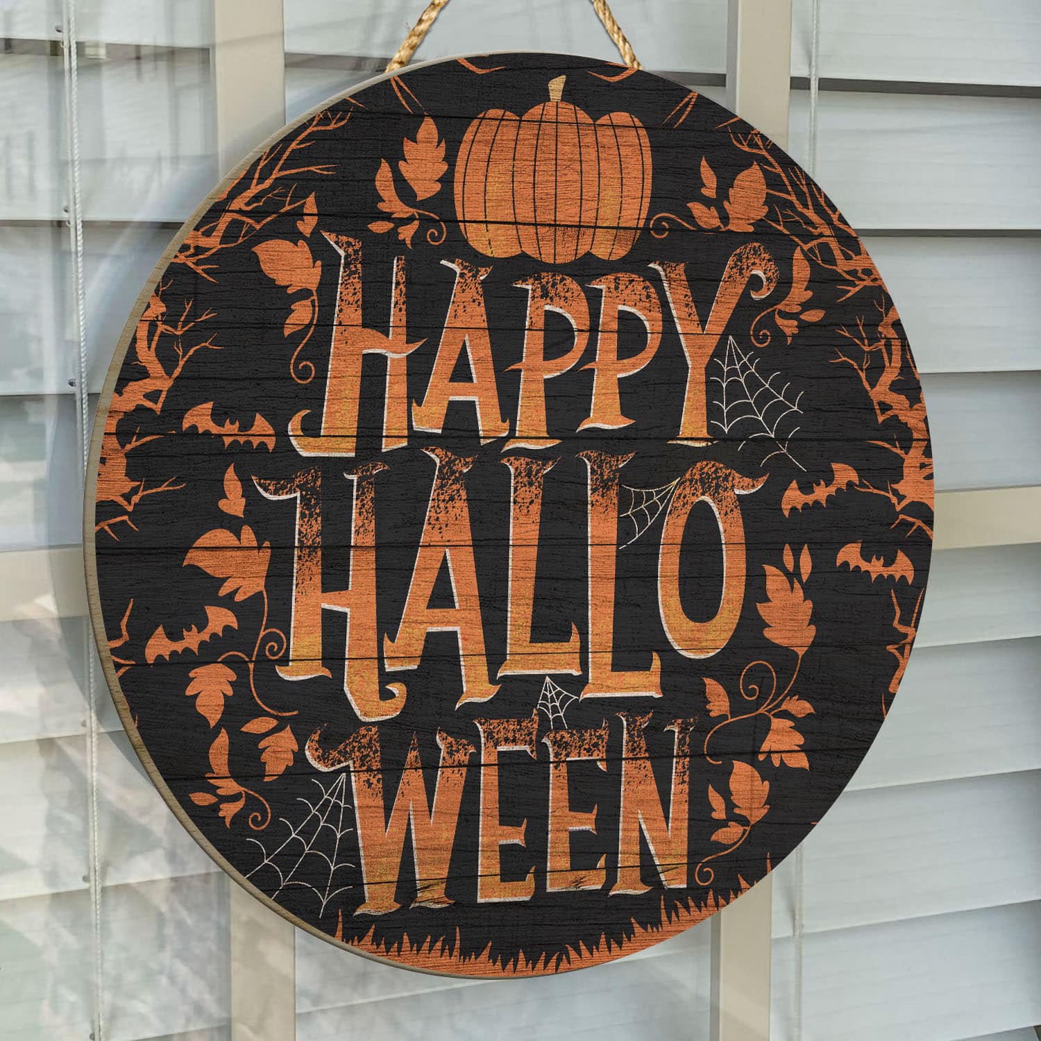 5BN. Happy Halloween Door Sign Door Sign Mockup 14