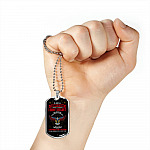 I Am A Grumpy Veteran I Served I Sacrificed I Don't Regret Veteran Dog Tag