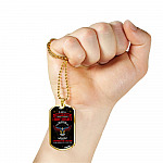 I Am A Grumpy Veteran I Served I Sacrificed I Don't Regret Veteran Dog Tag