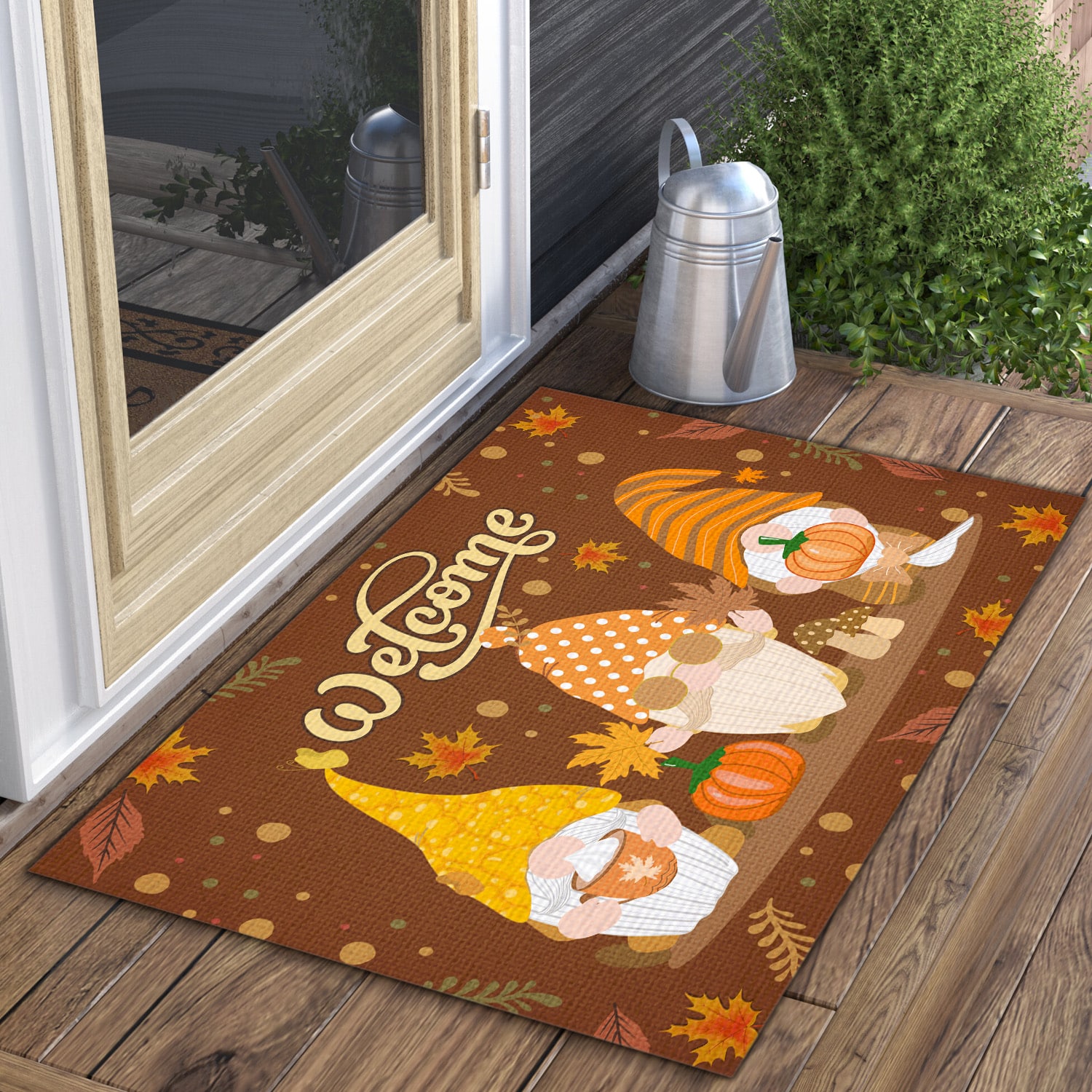 3LV. Gnome Doormat-autumn Doormat mockup 3