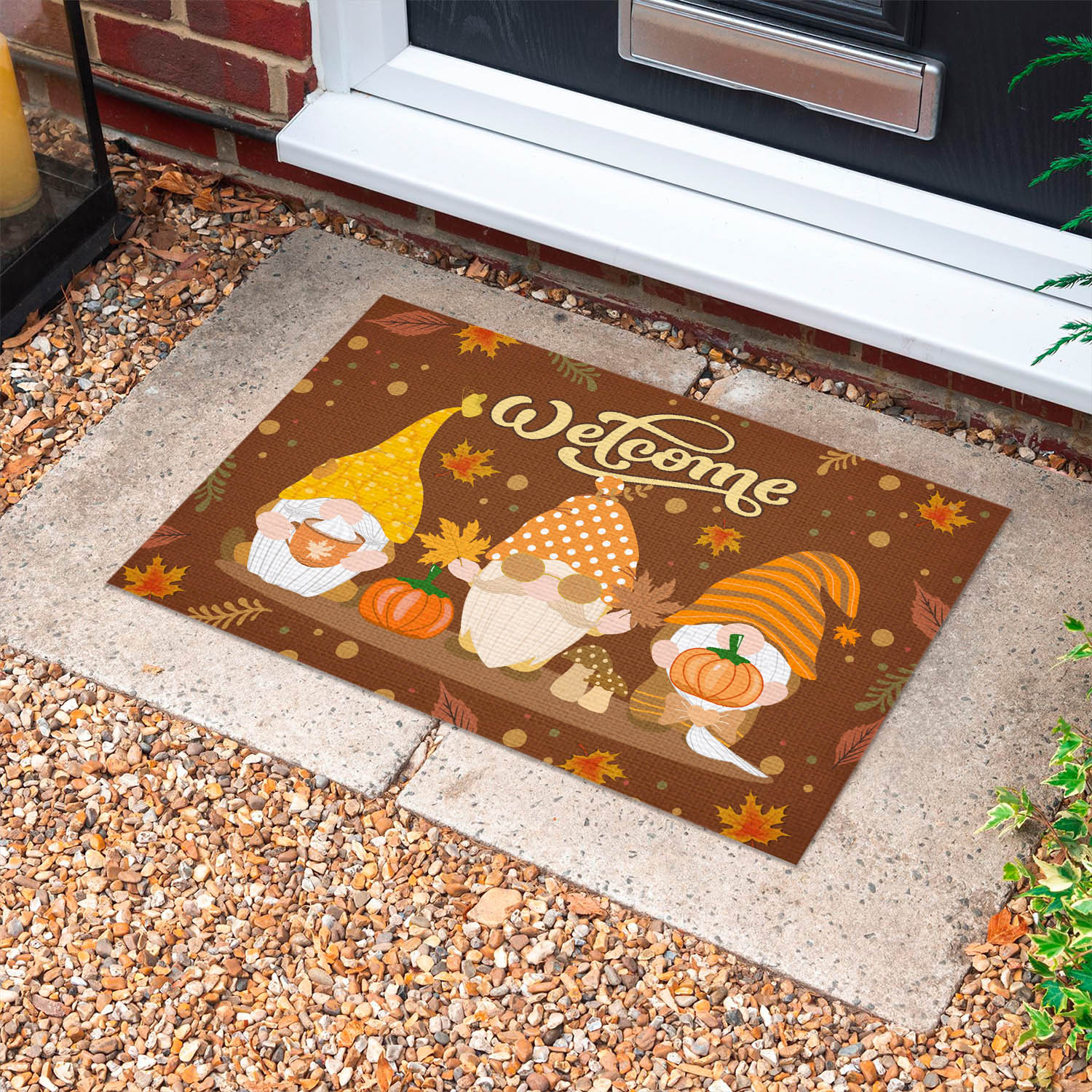 3LV. Gnome Doormat-autumn Doormat mockup 10fx