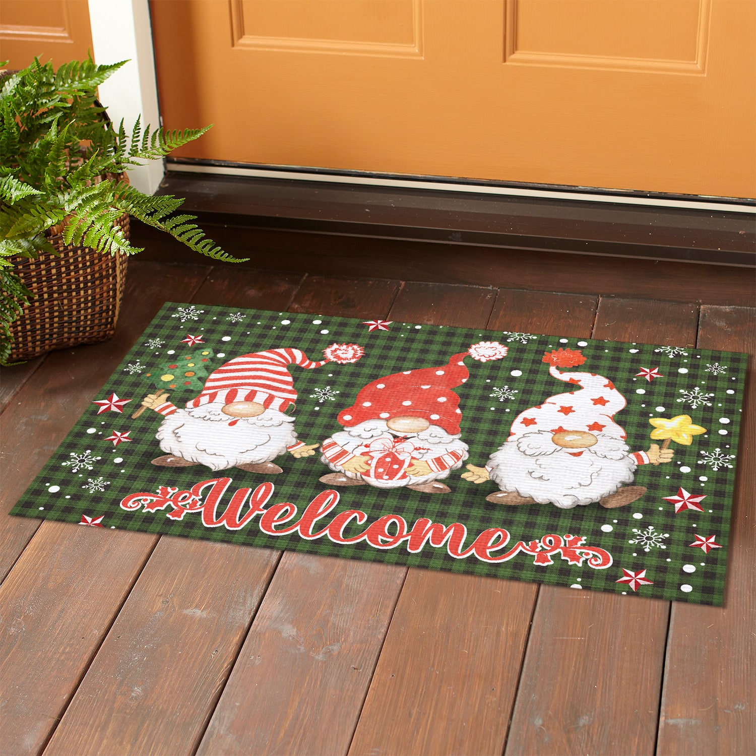 3LV. Gnome Doormat-christmas Doormat mockup 1