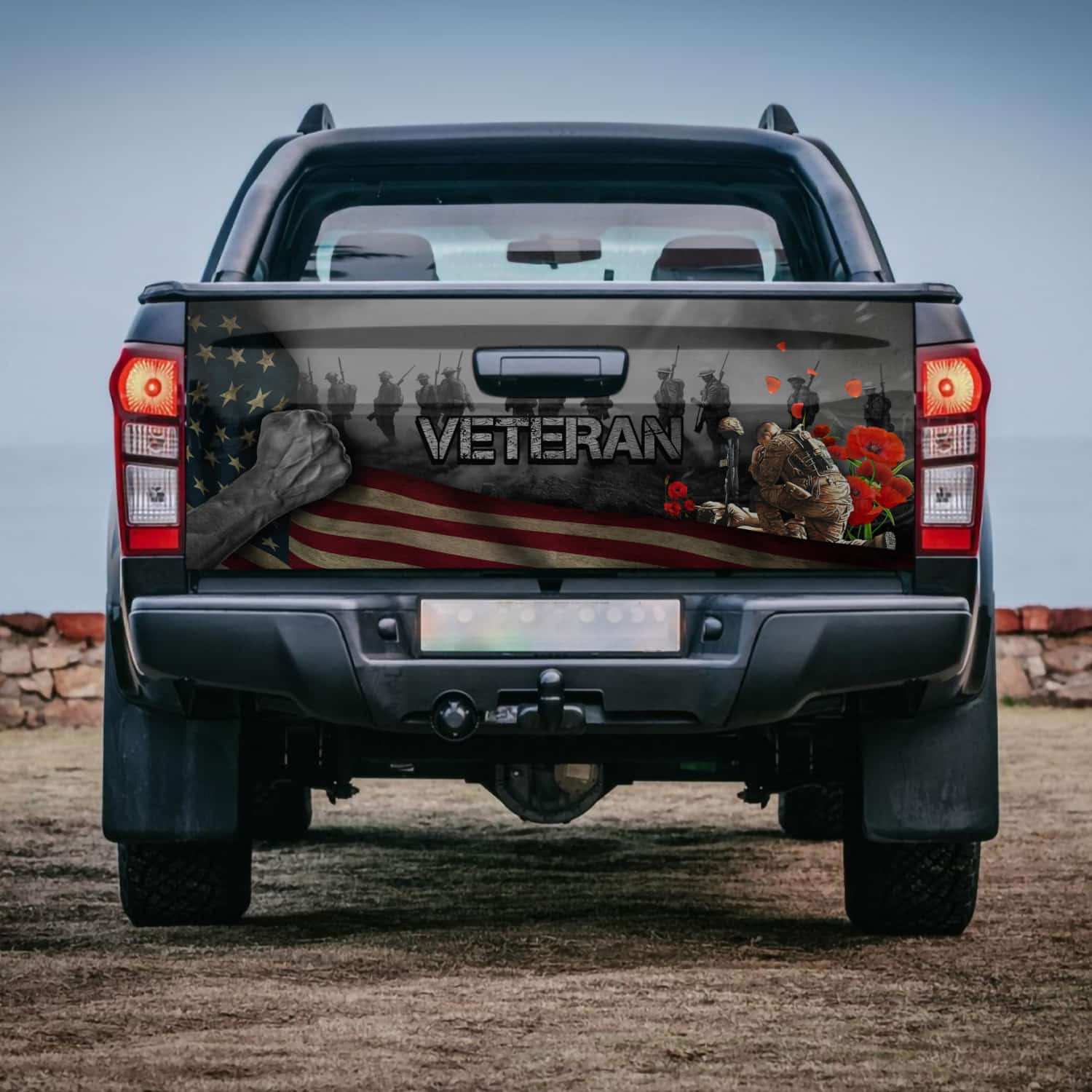 8KNG. Lest We Forget (6) Tailgate Wrap Mockup 4
