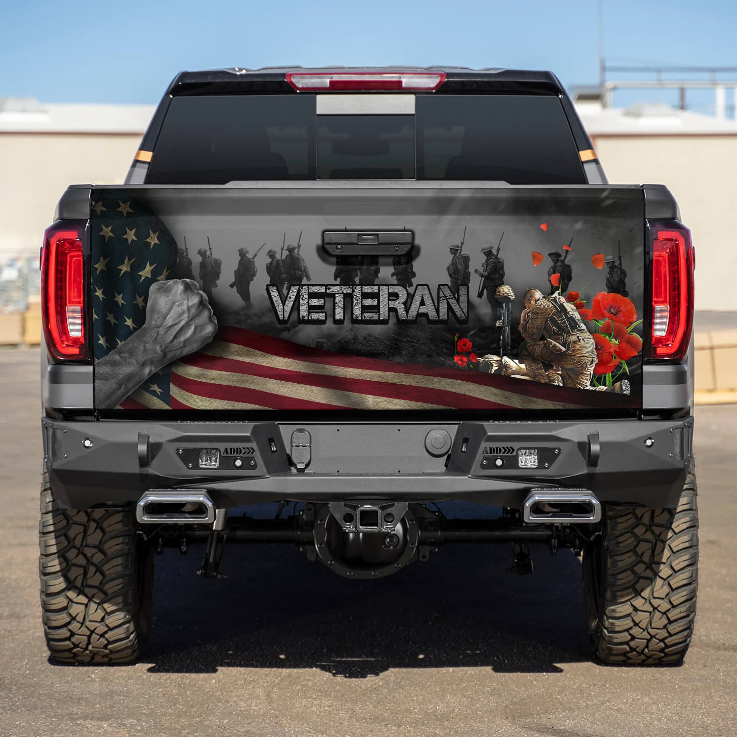 8KNG. Lest We Forget (6) Tailgate Wrap Mockup 5