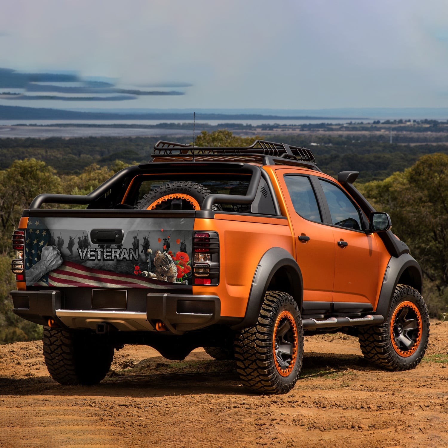 8KNG. Lest We Forget (6) Tailgate Wrap Mockup 7