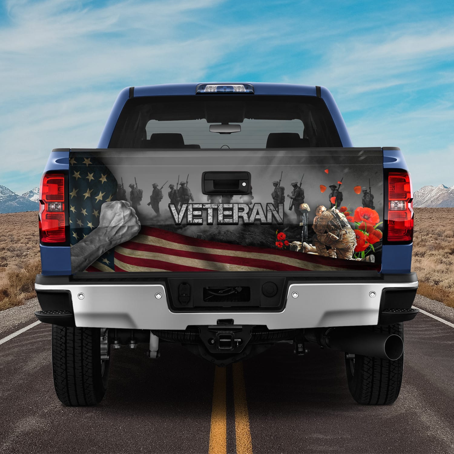 8KNG. Lest We Forget (6) Tailgate Wrap Mockup 11