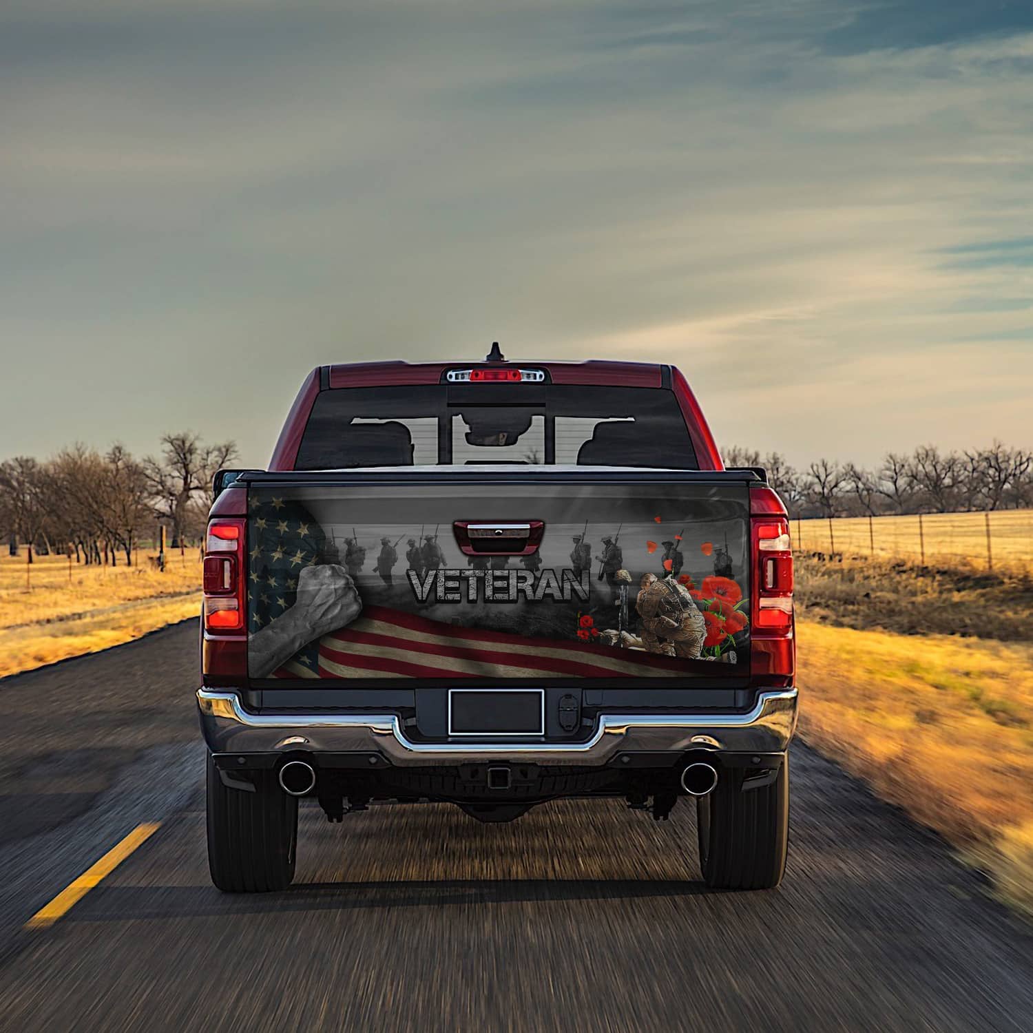 8KNG. Lest We Forget (6) Tailgate Wrap Mockup 13