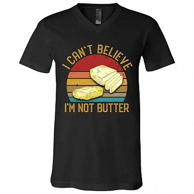 I Can't Believe Tshirt, Black, V-Neck T-Shirt