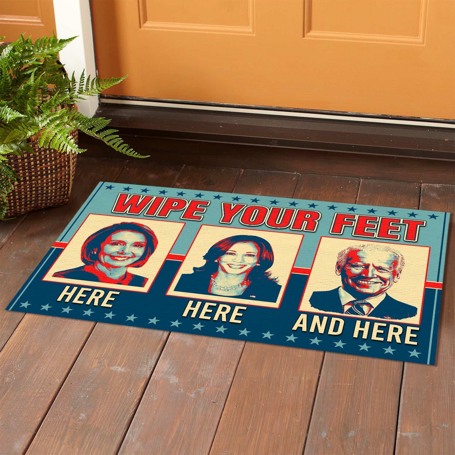 3LV. UU TIEN Wipe Feet Nancy (5) Doormat mockup 1