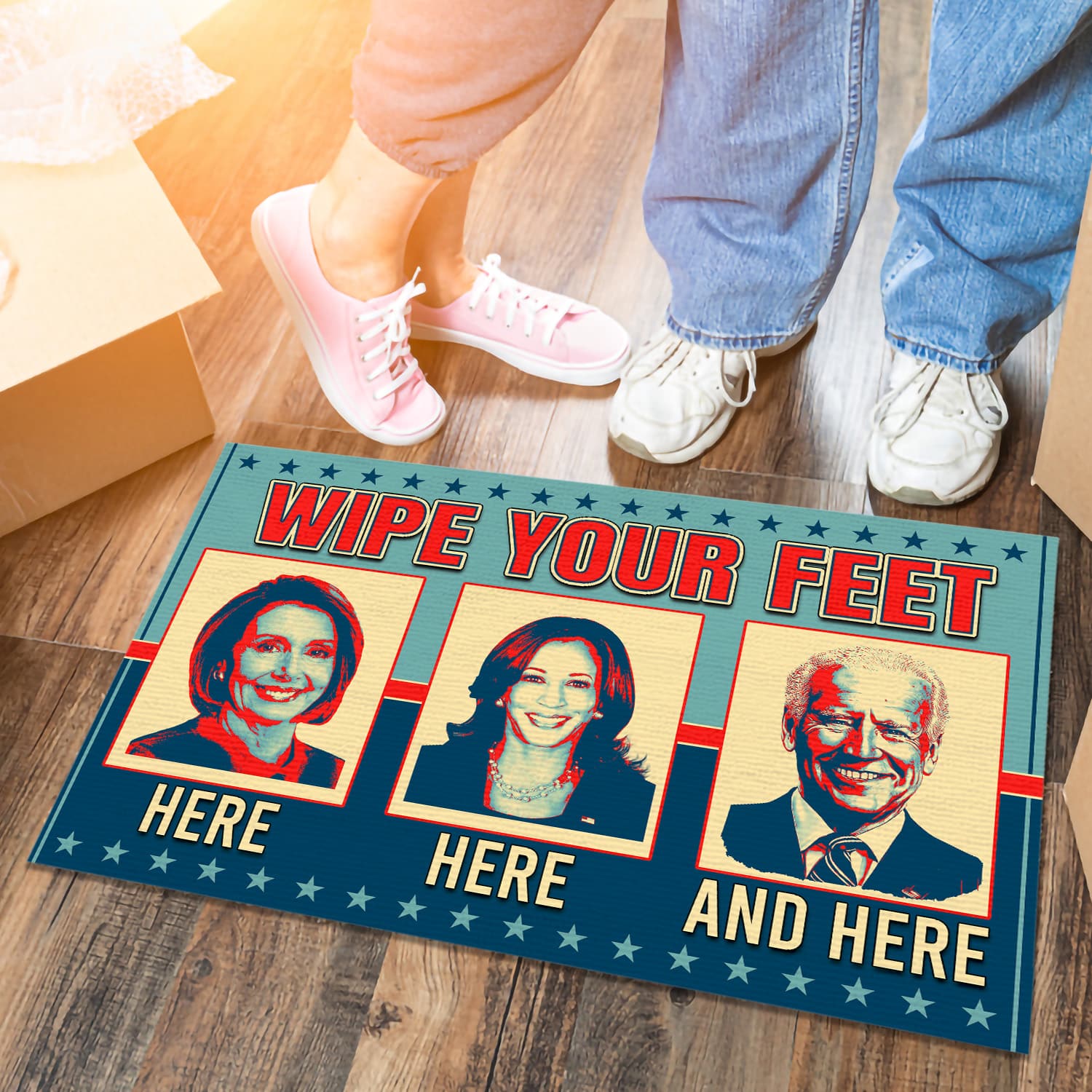 3LV. UU TIEN Wipe Feet Nancy (5) Doormat mockup 6