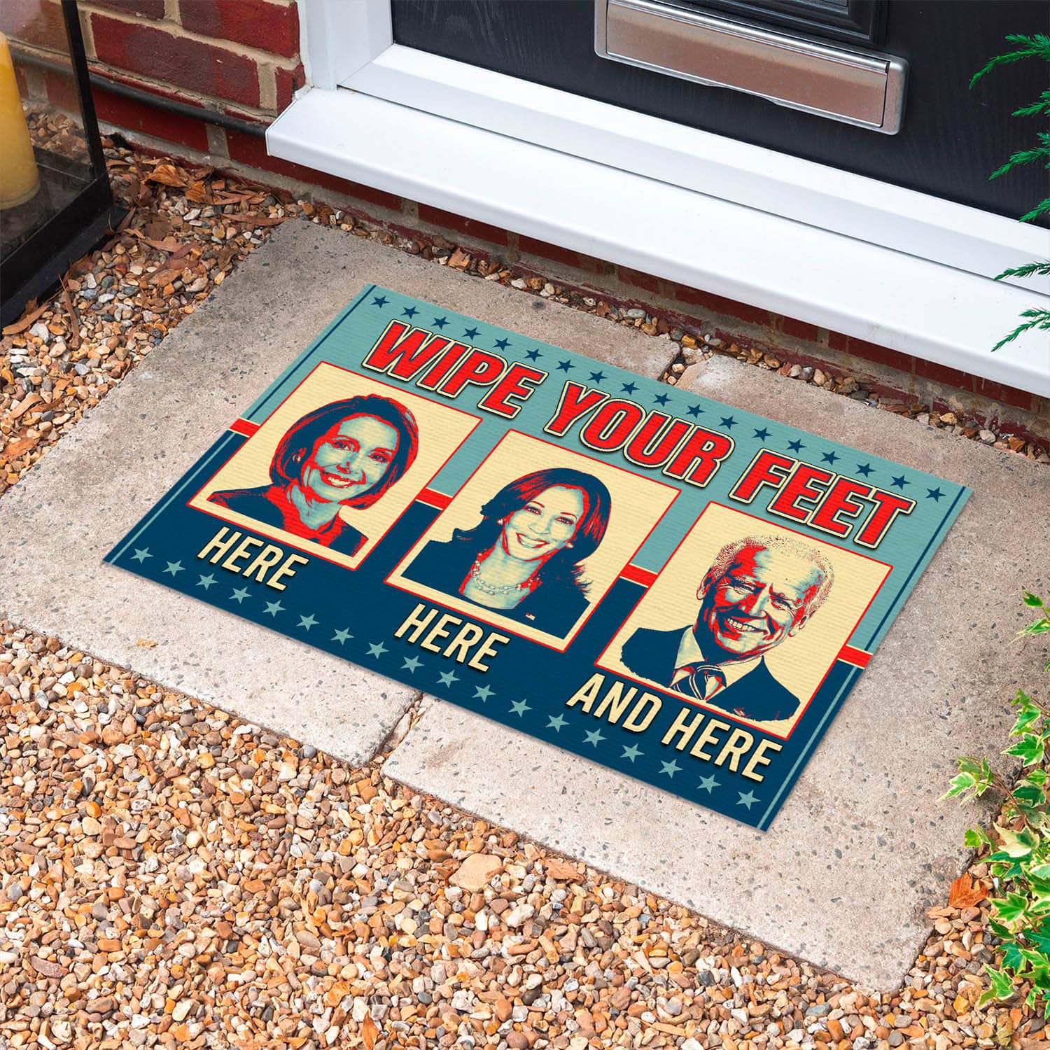 3LV. UU TIEN Wipe Feet Nancy (5) Doormat mockup 10fx