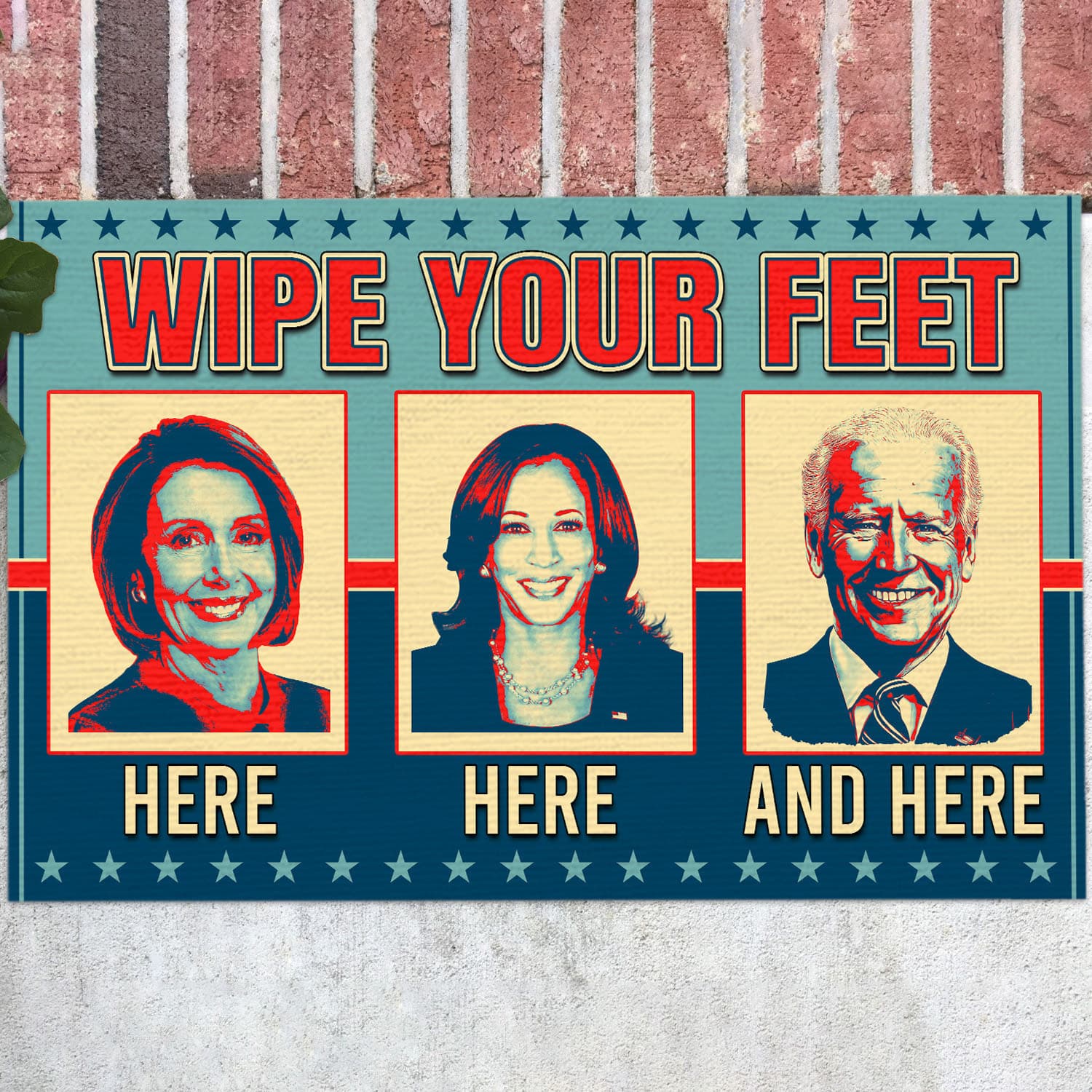 3LV. UU TIEN Wipe Feet Nancy (5) Doormat mockup 12fx