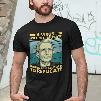 Alternative view of A Virus Will Not Mutate Unless You Allow It to Replicate Vintage T-Shirt
