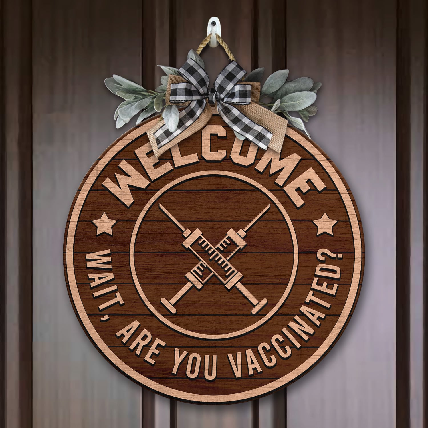 9NH. Are You Vaccinated doorsign(5) Door Sign Mockup 7