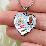 Sometimes I Just Look up Smile and Say I Know that Was You Personalized Photo Memorial Heart Pendant Necklace - Jesus Cross Bangle