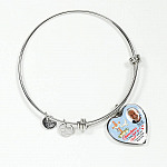 Sometimes I Just Look up Smile and Say I Know that Was You Personalized Photo Memorial Heart Pendant Necklace - Jesus Cross Bangle