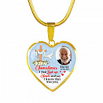 Sometimes I Just Look up Smile and Say I Know that Was You Personalized Photo Memorial Heart Pendant Necklace - Jesus Cross Bangle