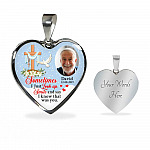 Sometimes I Just Look up Smile and Say I Know that Was You Personalized Photo Memorial Heart Pendant Necklace - Jesus Cross Bangle