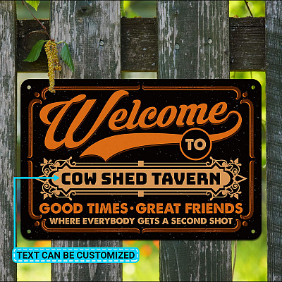 Bar Sign Personalized Good Times Great Friends Where Everybody Gets a Second Shot Retro Decorative Metal Sign Decor