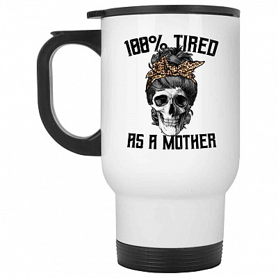 14 oz. White Travel Mug