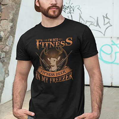 Alternative view of I'm Into Fitness Fit'ness Deer In My Freezer T-Shirt - V-Neck Shirt