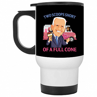 14 oz. White Travel Mug