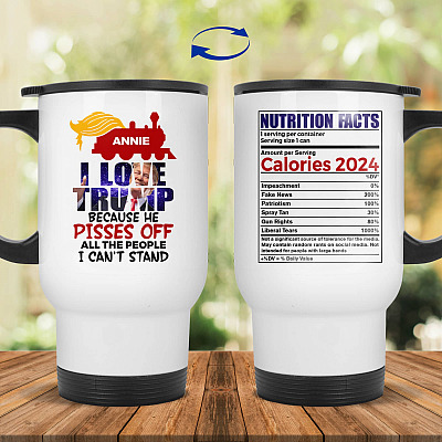 14 oz. White Travel Mug