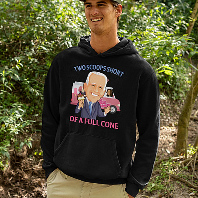 Two Scoops Short Of A Full Cone Anti Biden Harris Hoodie - Sweatshirt - Long Sleeve