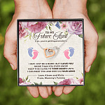 To My Future Aunt I May Just Be A Bump Aunt To Be Interlocking Hearts Pendant Necklace - Soon To Be Aunt Gifts