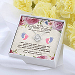 To My Future Aunt I May Just Be A Bump Aunt To Be Love Knot Necklace - Soon To Be Aunt Gifts