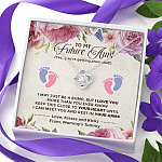 To My Future Aunt I May Just Be A Bump Aunt To Be Love Knot Necklace - Soon To Be Aunt Gifts