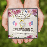 To My Future Aunt I May Just Be A Bump Aunt To Be Forever Love Heart Pendant Necklace - Soon To Be Aunt Gifts