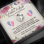 To My Future Aunt I May Just Be A Bump Aunt To Be Forever Love Heart Pendant Necklace - Soon To Be Aunt Gifts