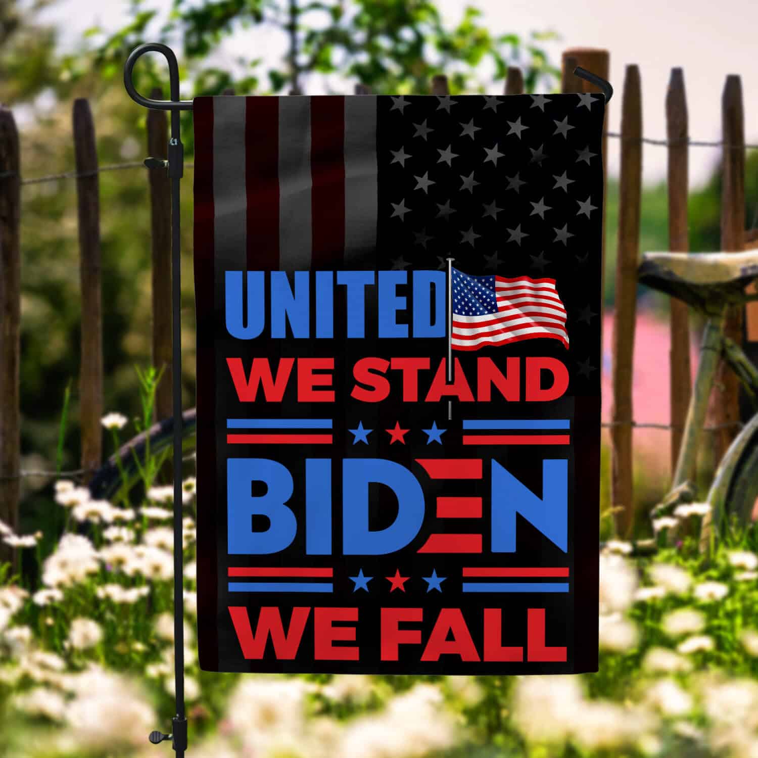 4HV. United We Stand_30x40_side 1 Garden Flag Mockup 6