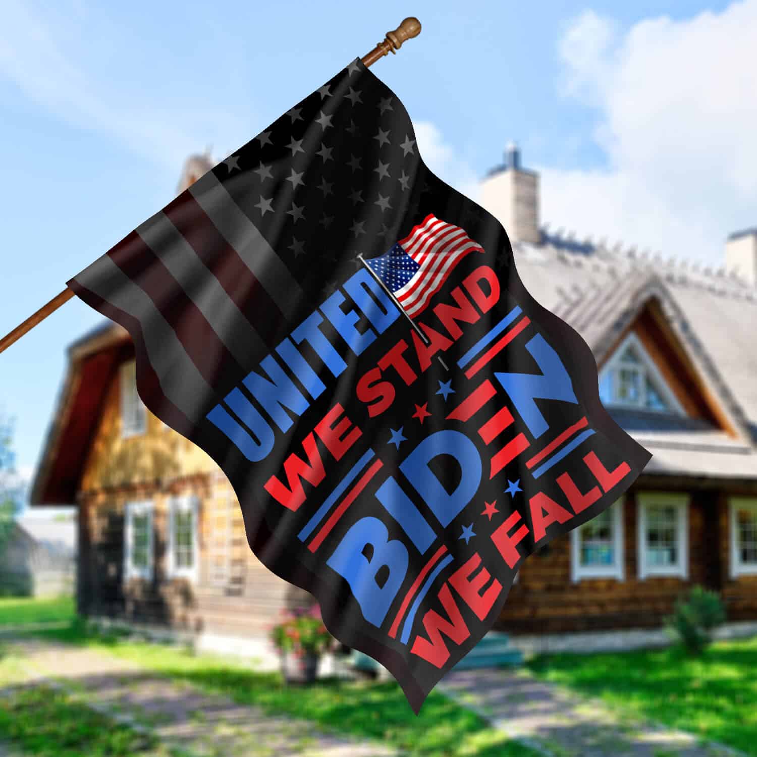 4HV. United We Stand_30x40_side 1 House Flag Mockup 5