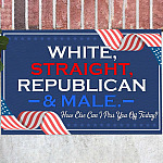 White Straight Republican Male How Else Can I Piss You Off Today Funny Biden Indoor Outdoor Doormat