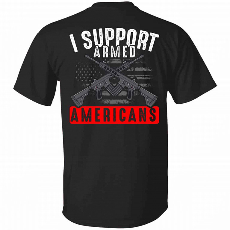 Armed Americans tee, Black, Unisex T-Shirt