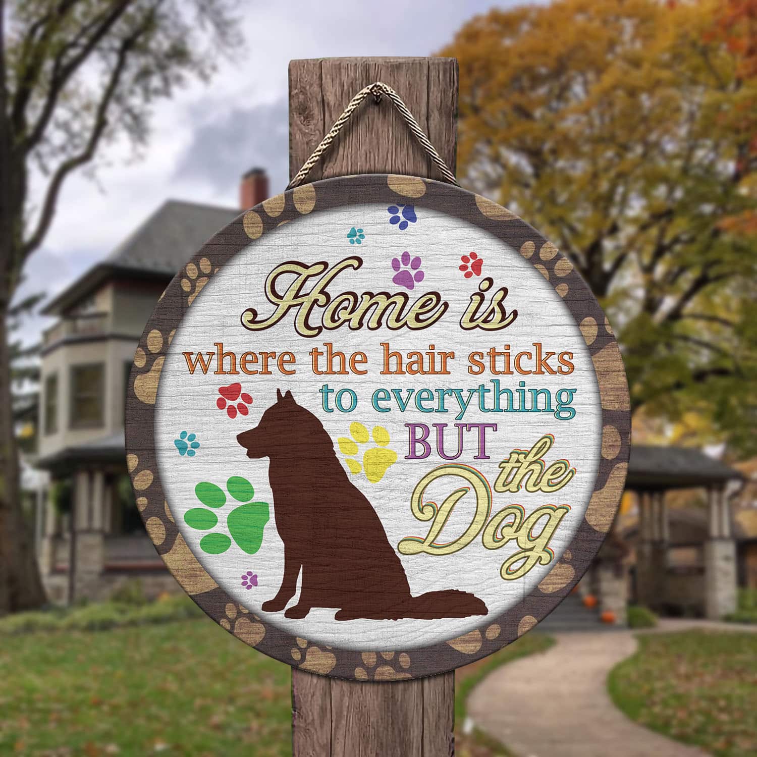 3O. But The Dog Door Sign Mockup 3