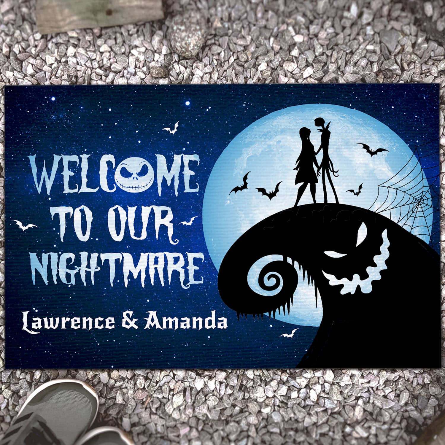 5VT. Welcome To Our Nightmare (Sample Design) Doormat Mockup 13