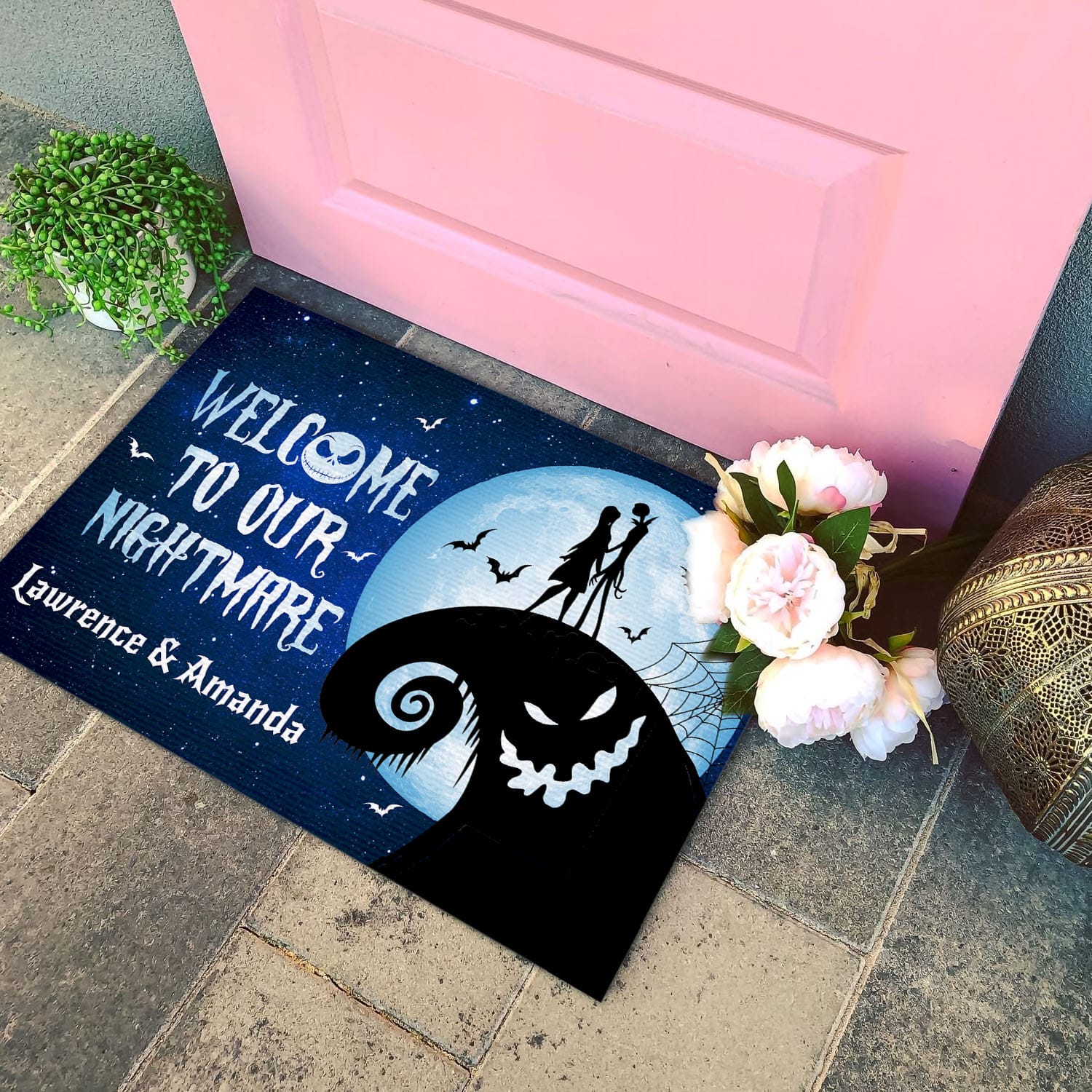 5VT. Welcome To Our Nightmare (Sample Design) Doormat mockup 4