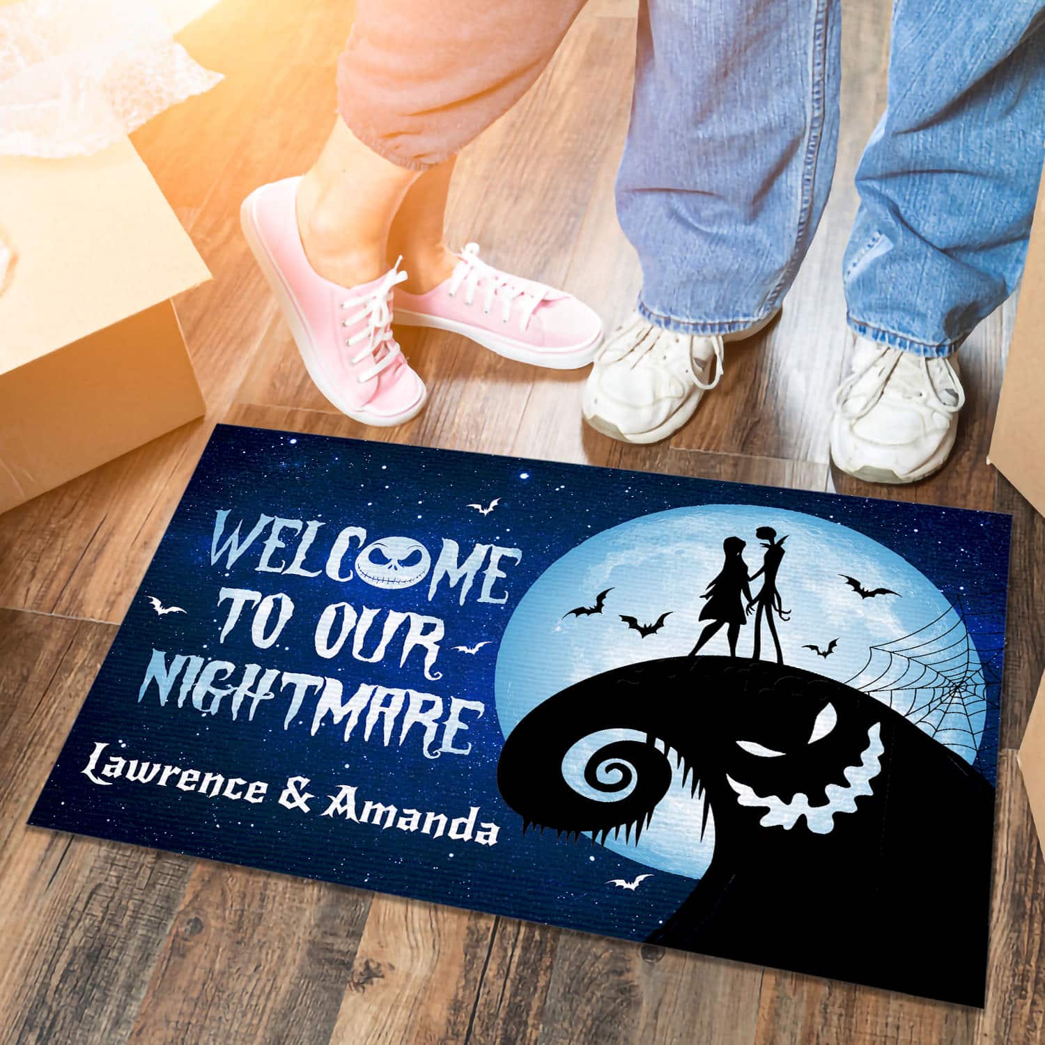 5VT. Welcome To Our Nightmare (Sample Design) Doormat mockup 6