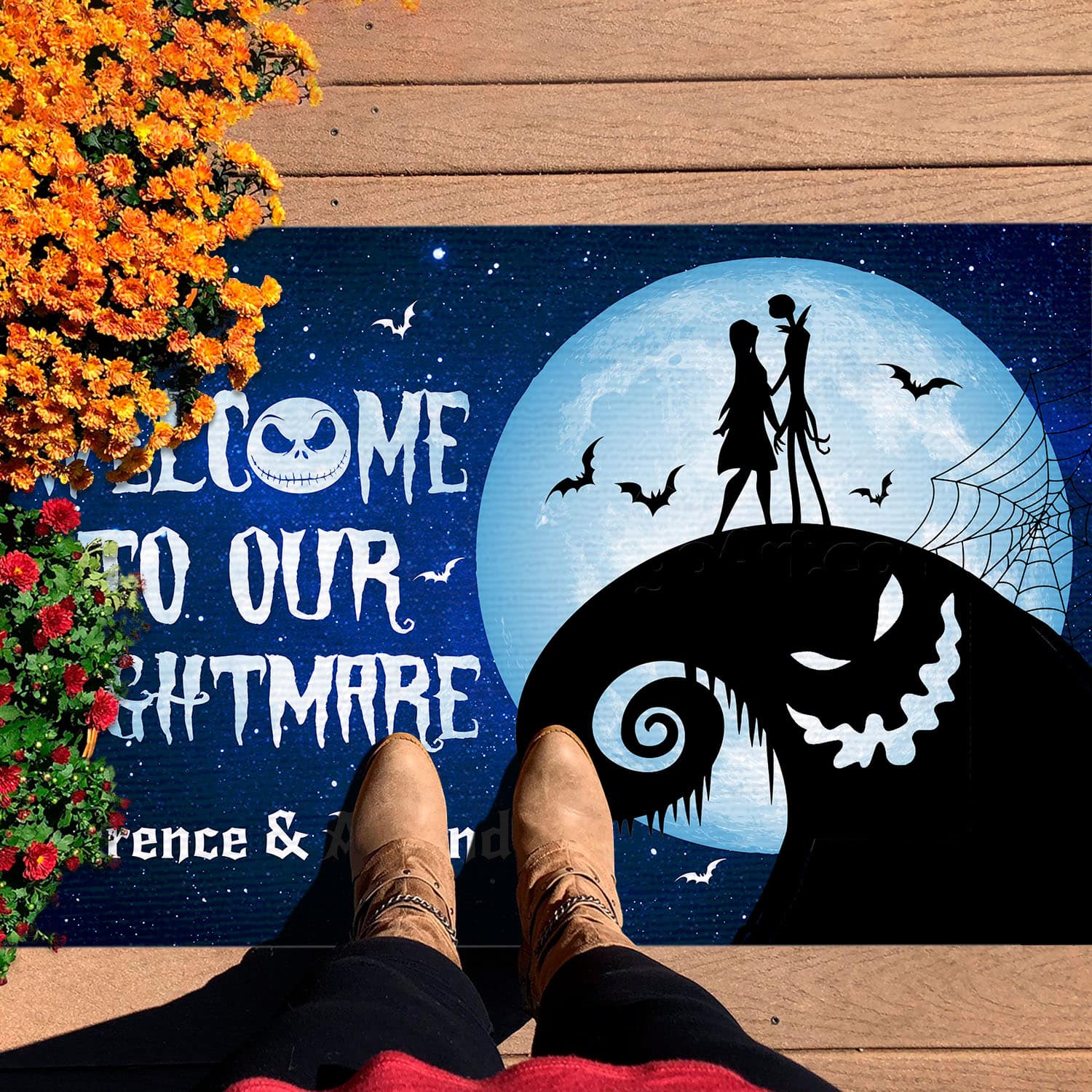 5VT. Welcome To Our Nightmare (Sample Design) Doormat mockup 7