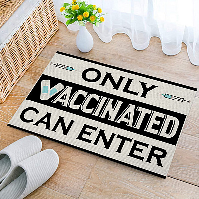 Alternative view of Only Vaccinated Can Enter Decorative Doormat - Anti Vaccine Welcome Mat