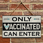 9Th. Only Vaccinated-doorsign Mockup 9