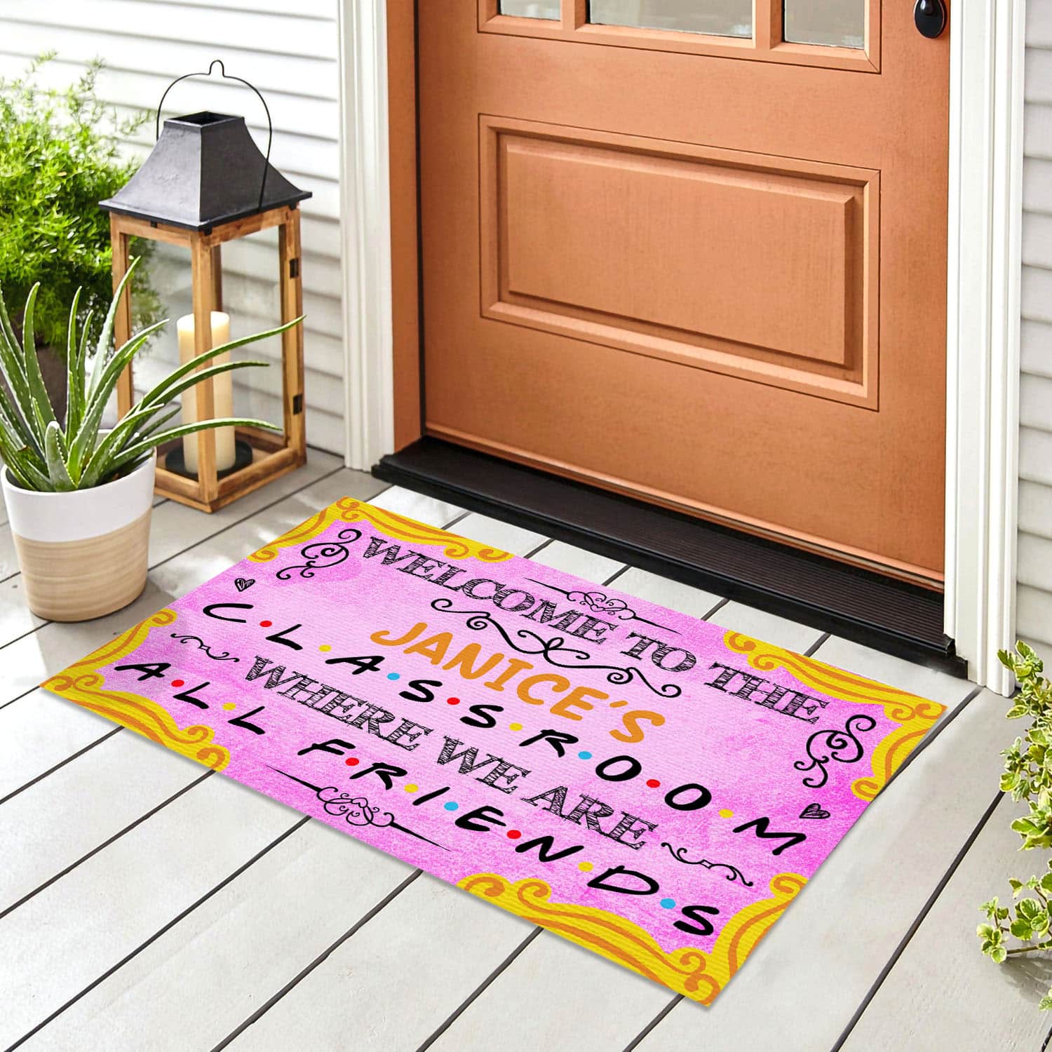 9VT. Welcome To The Classroom (Sample Design) Doormat mockup 8