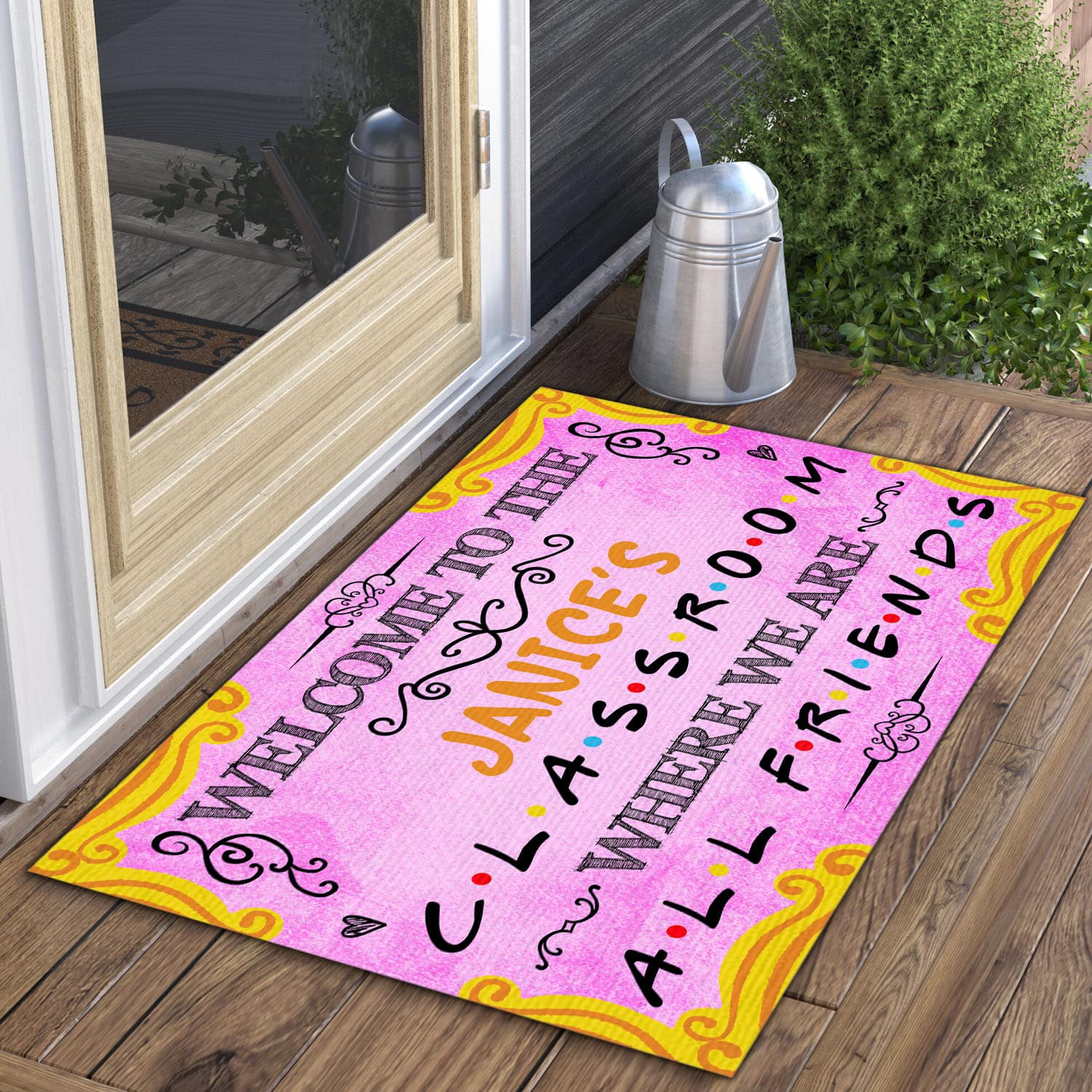 9VT. Welcome To The Classroom (Sample Design) Doormat mockup 3