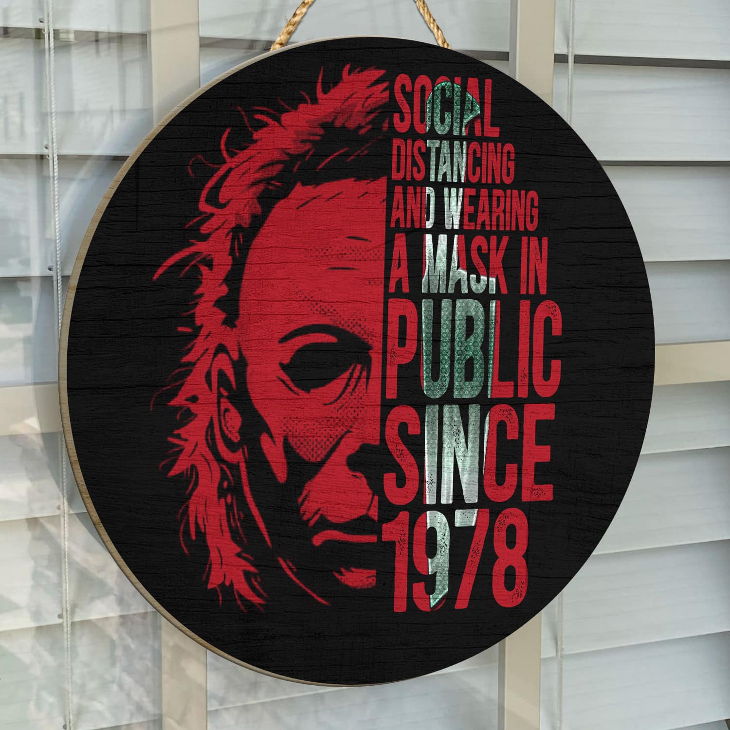 1KT. Michael Myers Social Distance Door Sign Mockup 14